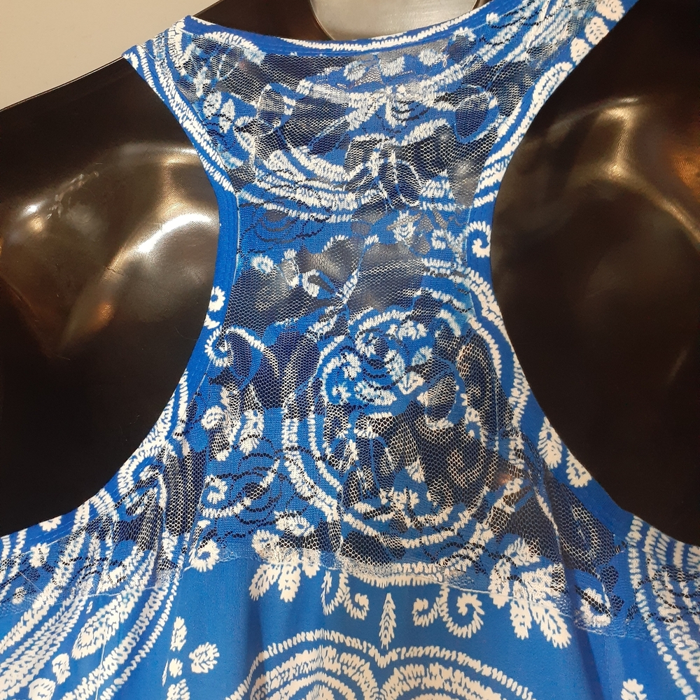 India Boutique Blue And White Beach Cover-up - Picture 4 of 6